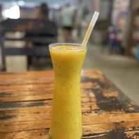 Mango Passionfruit shake 60thb  at 17 Vegetarian Food Stall in Koh Phangan