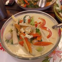 Green curry at 17 Vegetarian Food Stall in Koh Phangan