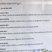 Vegetarian menu (2024) at Nil-Bleu in Lausanne
