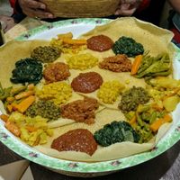Vegetarian sharing plate at Nil-Bleu in Lausanne