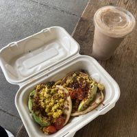 Ulu watu (smoothie) and Breakfast tacos  at Leahi Health - Manoa in Honolulu
