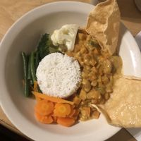 Sweet potato and cashew curry   at Settlers in Deloraine