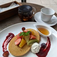 Vegan pancakes at Chaya Macrobiotics - Shiodome in Tokyo