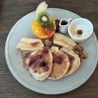 Vegan pancakes. at Chaya Macrobiotics - Shiodome in Tokyo
