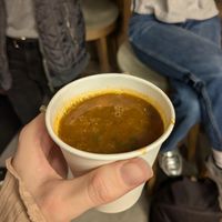 red lentil soup  at Super Bros. in Utrecht