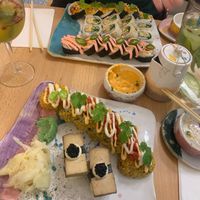 Starters and mains to share.  at CUDO in Wroclaw