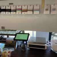 Tare station and some beauty products   at Mason & Greens in Washington