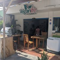 Outside of Veganlife at Vegan Life Restaurante in Guachaca