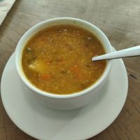 Soup at Vegan Life Restaurante in Guachaca