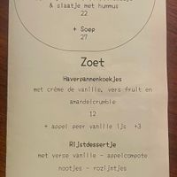 Zoete menu november 2025 at Soul Kitchen in Ghent