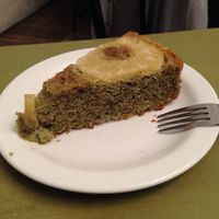 Pineapple cake at Mary Ward Centre Cafe in London