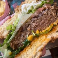 Dirty vegan burger  at Bill's in Windsor