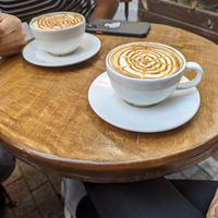 Caramel latte! Just amazing. They only serve vegan milk at Salve Kadıköy in Istanbul