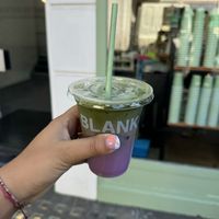 Iced blueberry matcha  at Blank Street Coffee - Charlotte St. in London