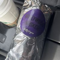 Eating in car  at Slutty Vegan in Birmingham