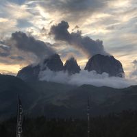 The view 😎  at Aidin Restaurant in Canazei