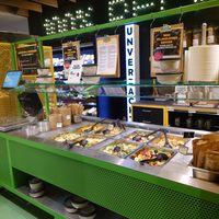 Buffet with salads at Billa Pflanzilla in Vienna