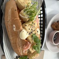 Bahn mi with salt and pepper tofu  at Kamino in Wanaka