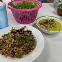 This all came from the buffet and cost 85 baht. One is a green curry. Not sure what the other one is, but it was really good.  at Zing Zing Che - ชิ้งชิงเจ in Udon Thani