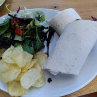 Hummus and sun-dried tomato wrap (August 2023) at York Explore Library and Archive in York