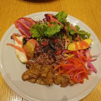 Vegan meat Buddha bowl at Chaya Macrobiotics - Hibiya in Tokyo
