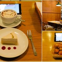 Nice vegan soy meat and cheesecake and thick hot chocolate :) at Chaya Macrobiotics - Hibiya in Tokyo