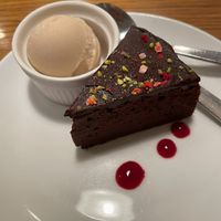 chocolate cake and soy icecream at Chaya Macrobiotics - Hibiya in Tokyo