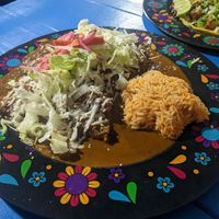 Enmolodas, like enchiladas but with mole. Very tasty! at El Mictlan in Spring