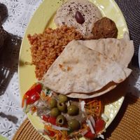 Humus plate at Menedék in Ispank