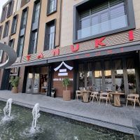 Front of building. Next to Roni (pizza place with veg options on the corner if you ask for no cheese).  at Tanuki in Tashkent