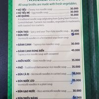 Menu 2/6 at La Bo De in Ho Chi Minh City