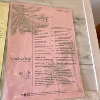 Food menu  at Peachy Juicery in Schiedam