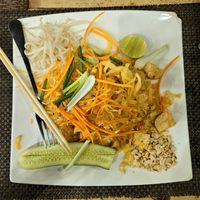 Pad Thai with tofu at Seaflower Bungalows in Koh Phangan