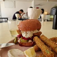 Tofu burger (different than the Pic on the menu) at ARP - 아르프 in Busan