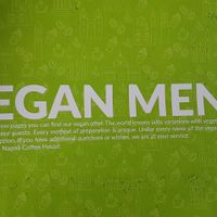 Vegan Menu cover at Napoli Coffee House in Sarajevo