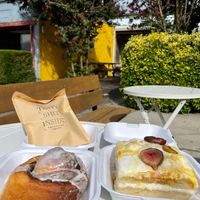 Cinnamon roll, fig almond cake  at Yellow & Lavender  in Nashville