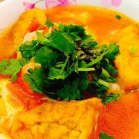 Noodle soup - menu says with 'crab' and watercress at Dieu Huong in Falls Church