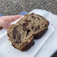 Banana bread with chocolate  at KoRo Café in Berlin
