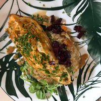 Fried rice with roasted cabbage   at PREC - Processo Regenerativo em Curso in Mertola