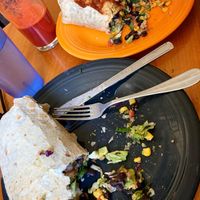 Forgot to take a picture before we dived in, it was delicious and the serving was generous.  at Vortex Juice Bar and Cafe in Lopez Island
