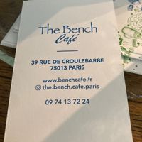  at The Bench Café in Paris