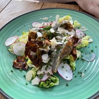 Salad with artichokes and radish   at The Bench Café in Paris