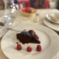 Homemade vegan chocolate cake   at PiranArt Restaurant & Gelateria & Caffeteria in Piran