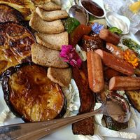 Vegan Grill plate at PiranArt Restaurant & Gelateria & Caffeteria in Piran