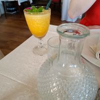 Every vessel in this place is lovely vintage kitsch at PiranArt Restaurant & Gelateria & Caffeteria in Piran