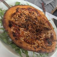 Cheese temptation pizza in vegan at PiranArt Restaurant & Gelateria & Caffeteria in Piran