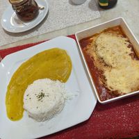 Parmegiana, arroz , e batata baroa at Só Verde - Botafogo in Rio De Janeiro