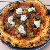 Vegetables (Capri?) pizza   at RAZZO Vegan Pizza Bar in Cologne