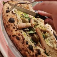 Pizza Mortadella e pistacchio at RAZZO Vegan Pizza Bar in Cologne