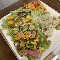 Vege dumplings 🥟  at Zirael Vegan Restaurant in Kyoto